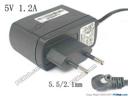 119647 D-Link AC to DC (D-Link) AC Adapter - NEW Original 5V 1.2A, Barrel 5.5/2.1mm, EU 2-Pin Plug  D-Link AC to DC (D-Link) AC Adapter - NEW Original 