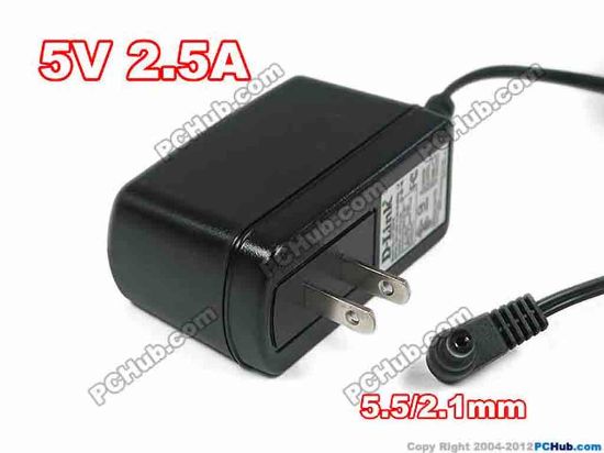 119651 D-Link AC to DC (D-Link) AC Adapter - NEW Original 5V 2.5A, 5.5/2.1mm, US 2-Pin Plug D-Link AC to DC (D-Link) AC Adapter - NEW Original 