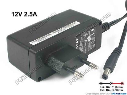 119695 NETGEAR 332-10102-01 AC Adapter - NEW Original 12V 2.5A, 5.5/2.1mm, EU 2-Pin Plug  NETGEAR 332-10102-01 AC Adapter - NEW Original 