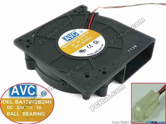 119749 AVC BA12032B24H Server - Blower Fan W120x120x32, w80x2x2, 24V 1A AVC BA12032B24H Server - Blower Fan