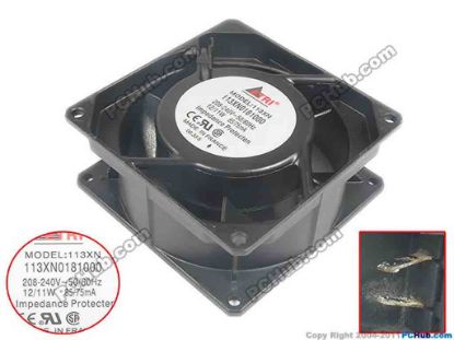 119929 ETRI 113XN Server - Square Fan 113XN0181000, sq92x92x38, 240V 85mA ETRI 113XN Server - Square Fan