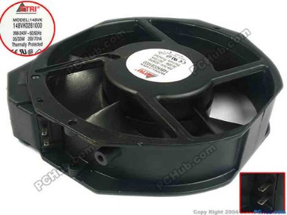 119939 ETRI 148VK Server - Round Fan 148VK0281000, dia172x150x38, 240V 200mA ETRI 148VK Server - Round Fan