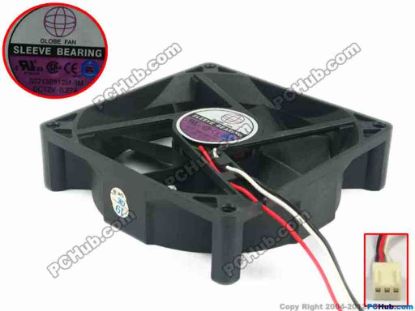 120008 GLOBE FAN S07138812M-3M Server - Square Fan sq90x90x25, 3-wire, 12V 0.27A GLOBE FAN S07138812M-3M Server - Square Fan 