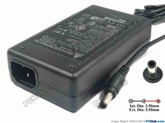 120024 Delta Electronics ADP-50ZB AC Adapter 20V & Above 24V 2.5A, 5.5/2.5mm, C14, New Delta Electronics ADP-50ZB AC Adapter 20V & Above