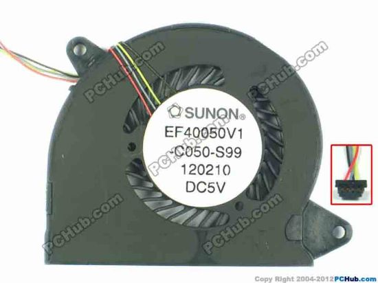 120039 SUNON EF40050V1-C050-S99 Cooling Fan  5V, Bare fan SUNON EF40050V1-C050-S99 Cooling Fan  