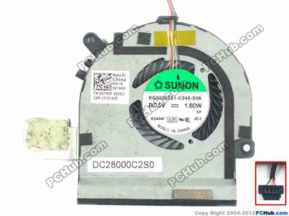 120047 SUNON EG50050S1-C040-S9A Cooling Fan  5V 1.60W, Bare fan SUNON EG50050S1-C040-S9A Cooling Fan  <span style='font: bold 18px/normal "helvetica neue", helvetica, verdana, sans-serif; color: #333333; text-transform: none; text-indent: 0px; letter-spacing: normal; word-spacing: 0px; float: none; display: inline !important; white-space: normal; orphans: 2; widows: 2; font-size-adjust: none; font-stretch: normal; background-color: #f8f8f8; -webkit-text-size-adjust: auto; -webkit-text-stroke-width: 0px;'><span style="color: #ff0000;">Dell XPS 12 9Q23</span><span class="Apple-converted-space" style="color: #ff0000;">&nbsp;</span></span>