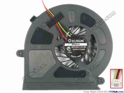 120059 SUNON MF75120V1-C180-G99 Cooling Fan  5V 2.50W, Bare fan SUNON MF75120V1-C180-G99 Cooling Fan