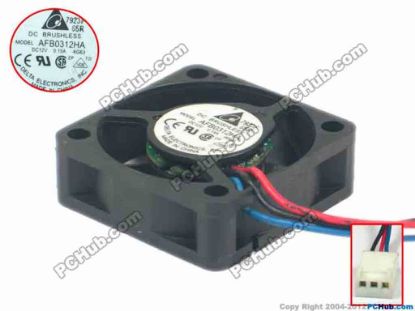 120147 Delta Electronics AFB0312HA Server - Square Fan -6G63, sq30x30x10, w95x3x3, 12V 0.15A Delta Electronics AFB0312HA Server - Square Fan 