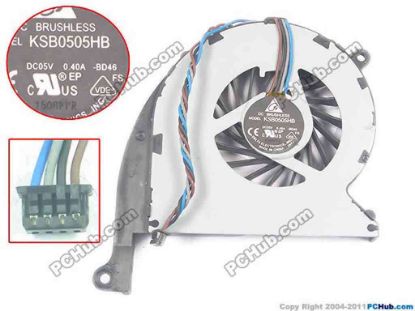 120202 Delta Electronics KSB0505HB Cooling Fan  -BD46, w50x4x4, 5V 0.40A, Bare fan Delta Electronics KSB0505HB Cooling Fan  