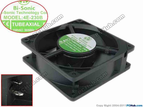 120501 Bi-Sonic 4E-230B Server - Square Fan sq120x120x38, 230V 22.21W Bi-Sonic 4E-230B Server - Square Fan 