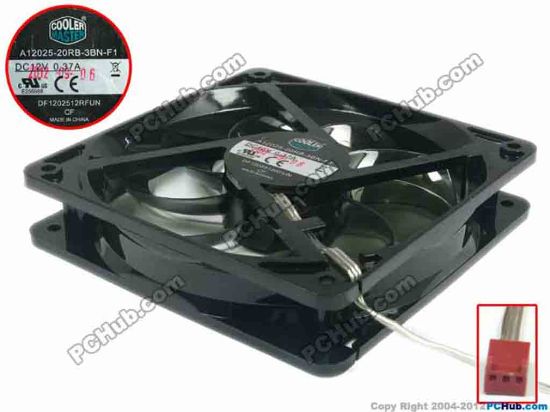 120661 Cooler Master A12025-20RB-3BN-F1 Server - Square Fan DC 12V 0.37A, 120x120x25mm Cooler Master A12025-20RB-3BN-F1 Server - Square Fan 