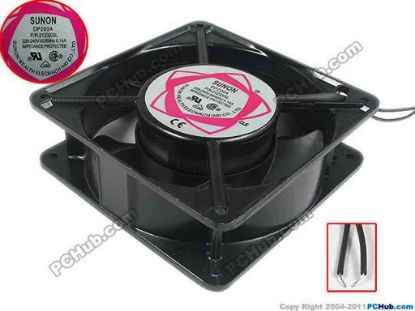 120686 Sunon Wealth DP200A Server - Square Fan 2123XSL, sq120x120x38, 2-wire, 240V 0.14A Sunon Wealth DP200A Server - Square Fan
