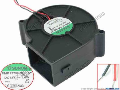 120783 SUNON PMB1275PNB3-AY Server - Square Fan (2).GN, bw75x75x30, 2-wire, 12V 1.6W SUNON PMB1275PNB3-AY Server - Square Fan 