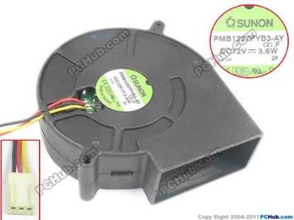 120785 SUNON PMB1297PYB3-AY Server - Blower Fan (2).F, bw97x97x33, 3-wire, 12V 3.6W SUNON PMB1297PYB3-AY Server - Blower Fan 
