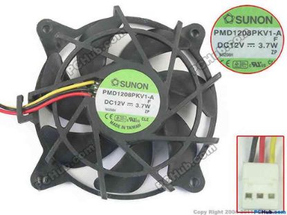 120790 SUNON PMD1208PKV1-A Server - Round Fan F, dia80x80x20, w90x3x3, 12V 3.7W SUNON PMD1208PKV1-A Server - Round Fan 