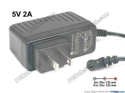 121120 Other Brands Honor AC Adapter 5V-12V 5V 2A, Barrel 3.5/1.35mm, US 2-Pin Plug Other Brands Honor AC Adapter 5V-12V 