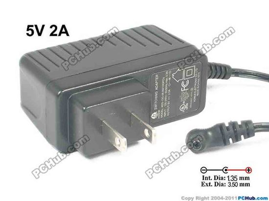121120 Other Brands Honor AC Adapter 5V-12V 5V 2A, Barrel 3.5/1.35mm, US 2-Pin Plug Other Brands Honor AC Adapter 5V-12V 