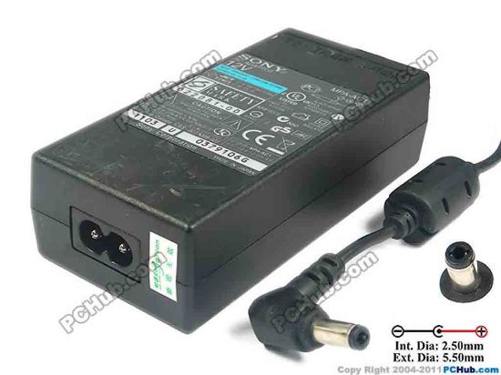 121148 Sony Common Item (Sony) AC Adapter 5V-12V 12V 3A, 5.5/2.5mm, 2-Prong Sony Common Item (Sony) AC Adapter 5V-12V 32