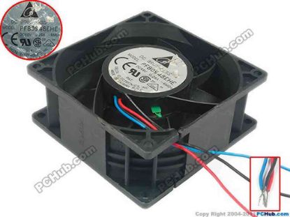121465 Delta Electronics PFB0948EHE Server - Square Fan 6M04, sq92x92x38, 3-wire, 48V 0.26A Delta Electronics PFB0948EHE Server - Square Fan