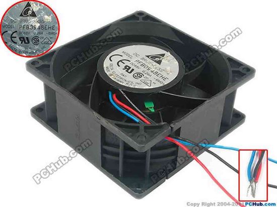 121465 Delta Electronics PFB0948EHE Server - Square Fan 6M04, sq92x92x38, 3-wire, 48V 0.26A Delta Electronics PFB0948EHE Server - Square Fan