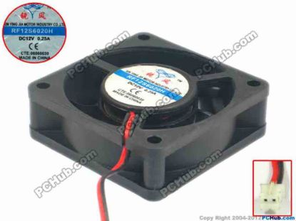 121601 Other Brands RF12S6020H Server - Square Fan sq60x60x20, w210x2x2, 12V 0.25A Other Brands RF12S6020H Server - Square Fan 