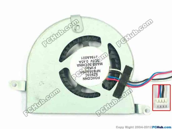 121740 Foxconn NFB56A05H Cooling Fan  F1FA1, DC5V 0.45A Bare Fan Foxconn NFB56A05H Cooling Fan  