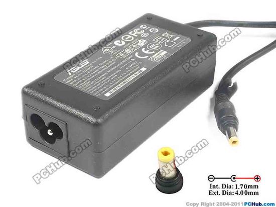 121845 ASUS Eee PC 1000 Series AC Adapter 5V-12V 9.5V 2.315A, 4.0/1.7mm, 3-Prong, New ASUS Eee PC 1000 Series AC Adapter 5V-12V 