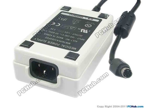121948 MEDICAL POWER SUPPLY MW160KA1200F02 AC Adapter 5V-12V 12V 3.5A, 4P, C14 MEDICAL POWER SUPPLY MW160KA1200F02 AC Adapter 5V-12V 