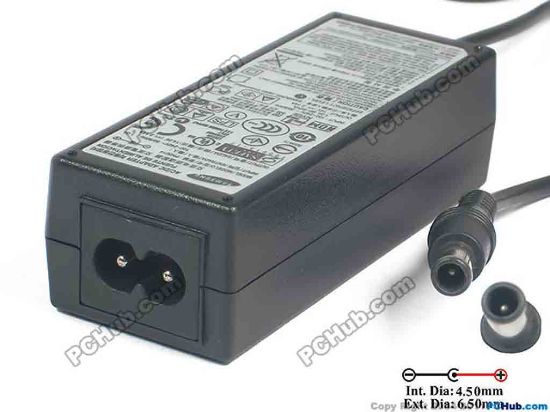121982 Samsung AC To DC (Samsung) AC Adapter 13V-19V 14V 2.14A, Barrel 6.5/4.5mm, 2-Prong, New Samsung AC To DC (Samsung) AC Adapter 13V-19V 