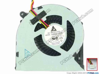 122728 Delta Electronics KSB06105HA Cooling Fan  -BK1J, w30x3x3, 5V 0.40A, Bare fan Delta Electronics KSB06105HA Cooling Fan  