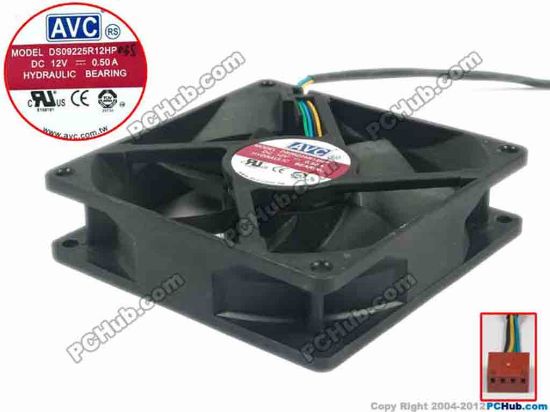 122734 AVC DS09225R12HP Server - Square Fan sq90x90x25, w150x4x4, 12V 0.5A AVC DS09225R12HP Server - Square Fan 