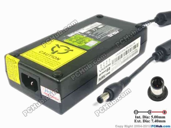 122927 ASUS G75 Series AC Adapter- Laptop 19V 9.5A, Barrel 7.4/5.0mm With Pin, IEC C14 ASUS G75 Series AC Adapter- Laptop 