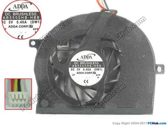 123265 ADDA AB5505HB-HBB Cooling Fan  (DW1), Bare Fan ADDA AB5505HB-HBB Cooling Fan  