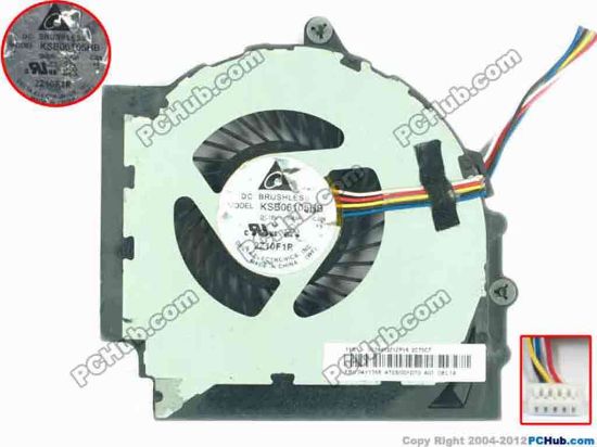 124169 Delta Electronics KSB06105HB Cooling Fan  -CJ29, w35x5x5, 5V 0.40A, Bare fan Delta Electronics KSB06105HB Cooling Fan  