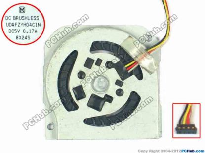 124176 Panasonic UDQFZYH04C1N Cooling Fan  w30x4x4, 5V 0.17A, Bare fan Panasonic UDQFZYH04C1N Cooling Fan  