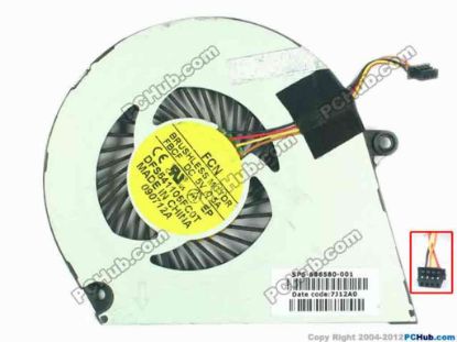 124461 Forcecon DFS541105FC0T Cooling Fan  FBCF, DC5V 0.5A, Bare fan Forcecon DFS541105FC0T Cooling Fan  