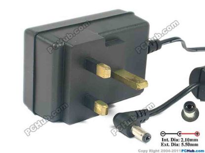 124546 Fairway WN10U-090 AC Adapter 5V-12V 9V 1.11A, 5.5/2.1mm, UK 3-Pin Plug, New Fairway WN10U-090 AC Adapter 5V-12V 