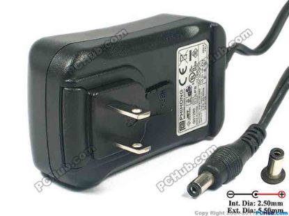 124559 PHIHONG PSA15R-050 AC Adapter 5V-12V 5V 2A, 5.5/2.5mm, US 2-Pin Plug, New PHIHONG PSA15R-050 AC Adapter 5V-12V 