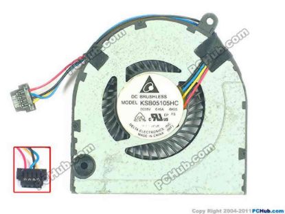 124592 Delta Electronics KSB05105HC Cooling Fan  -BK05, w60x4x4, 5V, 0.45A, Bare fan Delta Electronics KSB05105HC Cooling Fan  