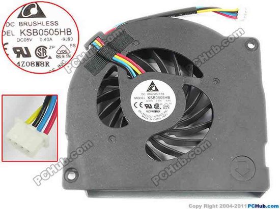 124939 Delta Electronics KSB0505HB Cooling Fan  -9J93, DC5V 0.40A, Bare fan Delta Electronics KSB0505HB Cooling Fan  <span style="font: bold 14px/22px tahoma, arial, 宋体; text-align: left; color: #ff0000; text-transform: none; text-indent: 5px; letter-spacing: normal; word-spacing: 0px; float: none; display: inline !important; white-space: nowrap; orphans: 2; widows: 2; background-color: #ffffff; -webkit-text-size-adjust: auto; -webkit-text-stroke-width: 0px;">华硕A40J A42j A42JR A42JV X42J</span>