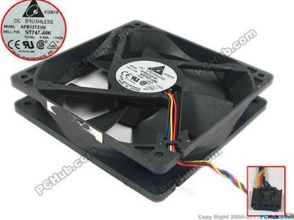 125054 Delta Electronics AFB1212VH Server - Square Fan 7A59, sq120x120x25, w150x4x5, 12V 0.6A Delta Electronics AFB1212VH Server - Square Fan 