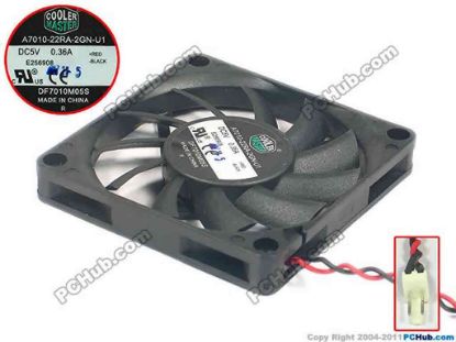 125255 Cooler Master A7010-22RA-2GN-U1 Server - Square Fan DF7010M05S, sq70x70x15, 2-wire, 5V 0.36A Cooler Master A7010-22RA-2GN-U1 Server - Square Fan 