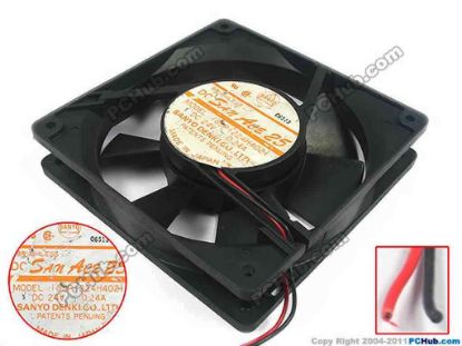 125354 Sanyo Denki 109P1224H4021 Server - Square Fan sq120x120x25, 2-wire, 24V 0.24A Sanyo Denki 109P1224H4021 Server - Square Fan 