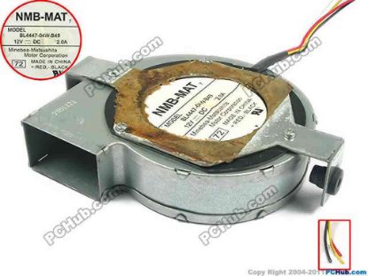 126316 NMB-MAT / Minebea BL4447-04W-B49 Server - Blower Fan  72, bw110x110x28, 4-wire 12V 2.0A NMB-MAT / Minebea BL4447-04W-B49 Server - Blower Fan 
