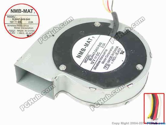 126317 NMB-MAT / Minebea BL4447-04W-B49 Server - Blower Fan 73, bw110x110x28, 4-wre, 12V 2.0A NMB-MAT / Minebea BL4447-04W-B49 Server - Blower Fan