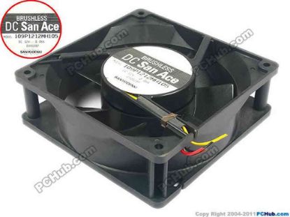 126325 Sanyo Denki 109P1212MH105 Server - Square Fan sq120x120x38, 4-wire 12V 0.48A Sanyo Denki 109P1212MH105 Server - Square Fan 