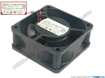 126529 NMB-MAT / Minebea 2410ML-05W-B60 Server - Square Fan C39, sq60x60x25, 2-wire,  24V 0.17A NMB-MAT / Minebea 2410ML-05W-B60 Server - Square Fan 