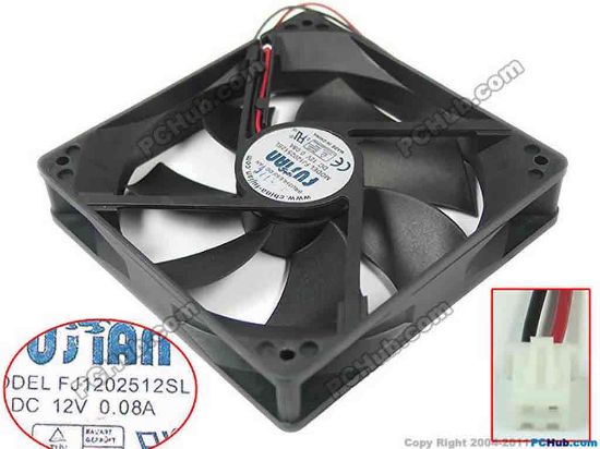 127226 Other Brands FUJIAN Server - Square Fan FJ1202512SL, sq120x120x25, 2-wire, 12V 0.08A Other Brands FUJIAN Server - Square Fan FJ1202512SL, sq120x120x25, 2-wire, 12V 0.08A