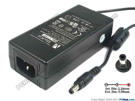 127431 Other Brands MeiKai AC Adapter 5V-12V 12V 3.4A 41W, Round Barrel (2.1/5.5mm), IEC C14 Other Brands MeiKai AC Adapter 5V-12V 