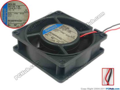 127432 ebm-papst 8414 GH Server - Square Fan 8414GH, sq80x80x25, 2-wire, 24V 5.8W ebm-papst 8414 GH Server - Square Fan 
